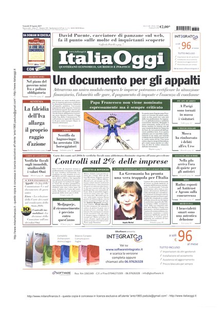 Italia oggi : quotidiano di economia finanza e politica